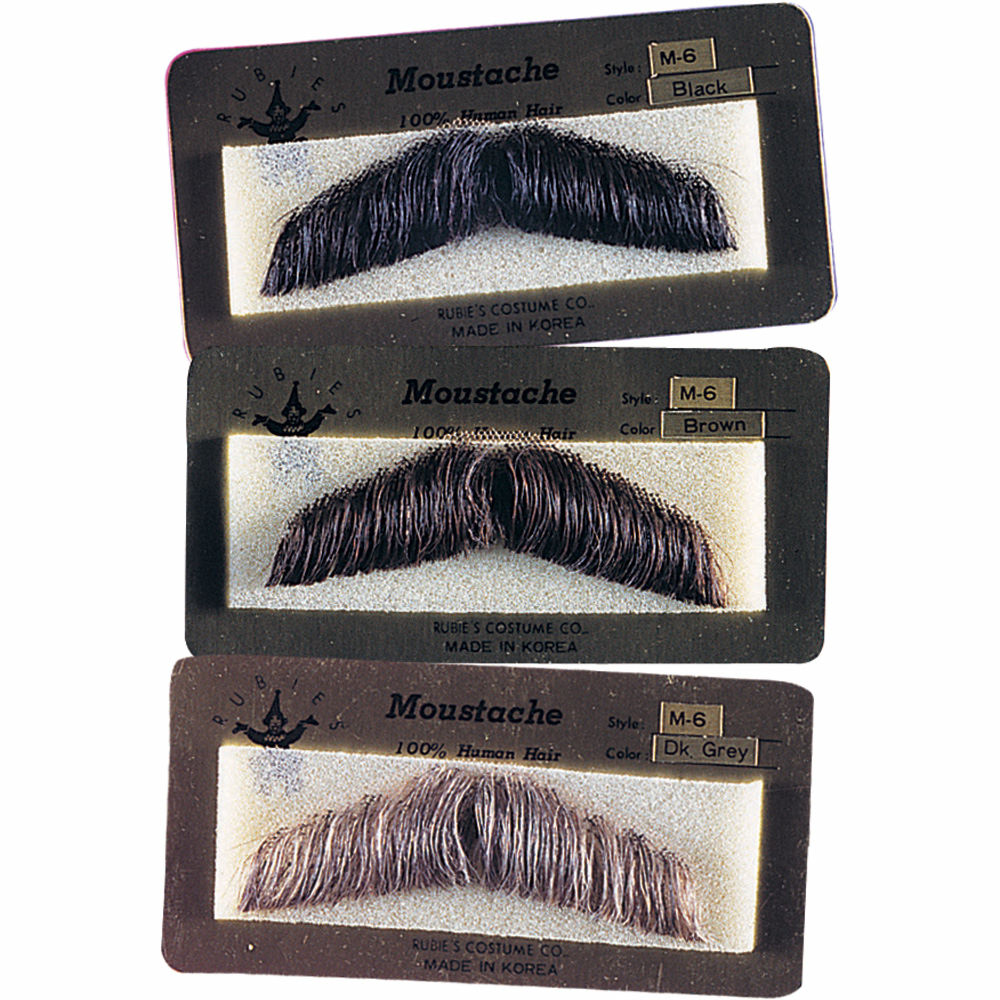 Dark Gray Human Hair Gentleman Moustache 2011