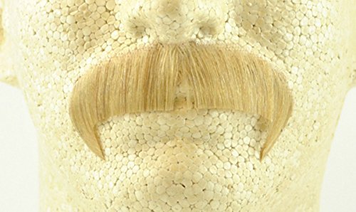 Blonde 100% Human Hair European Character Elegant Handlebar Mustache 2028