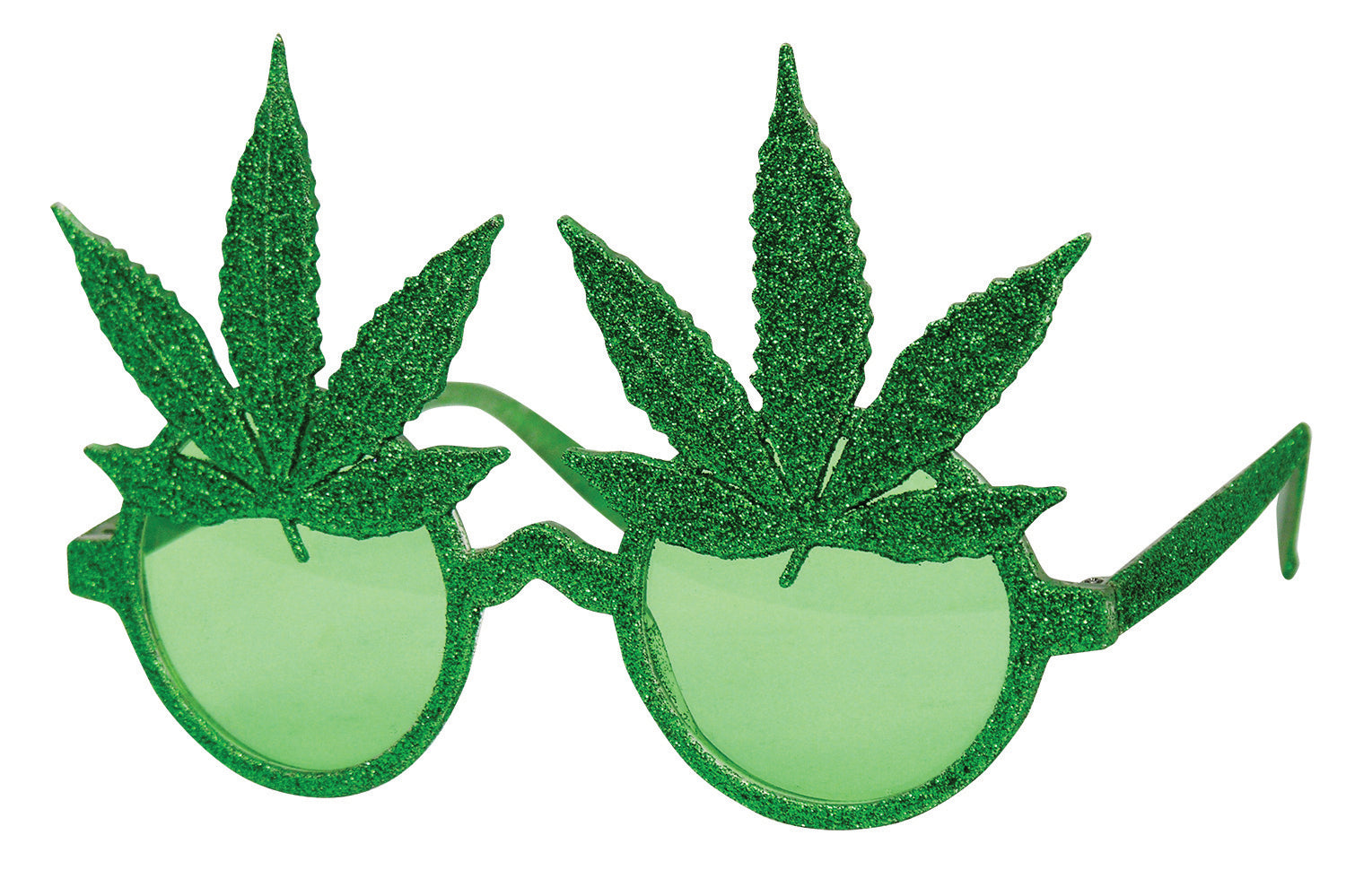 Hippie Cannabis Glasses Green Leaf Sunglasses Costume Glasses
