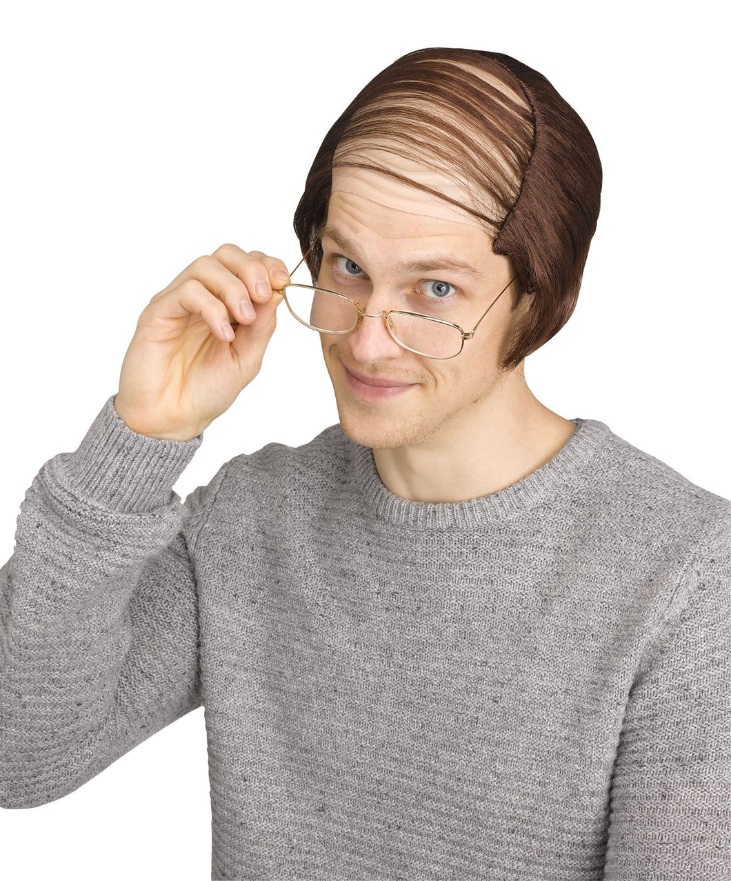 Old Man Comb Over Adult Wig Brown