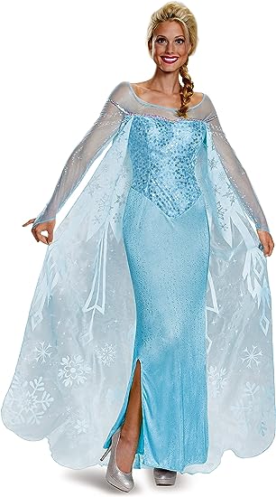 Elsa Frozen Prestige Ice Queen Dress Woman's Costume Adult X-Large 18-20