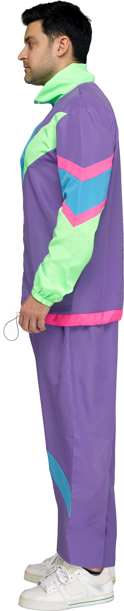 Hip 80's Retro Sweat Track Suit Adult Mens Costume Plus Size