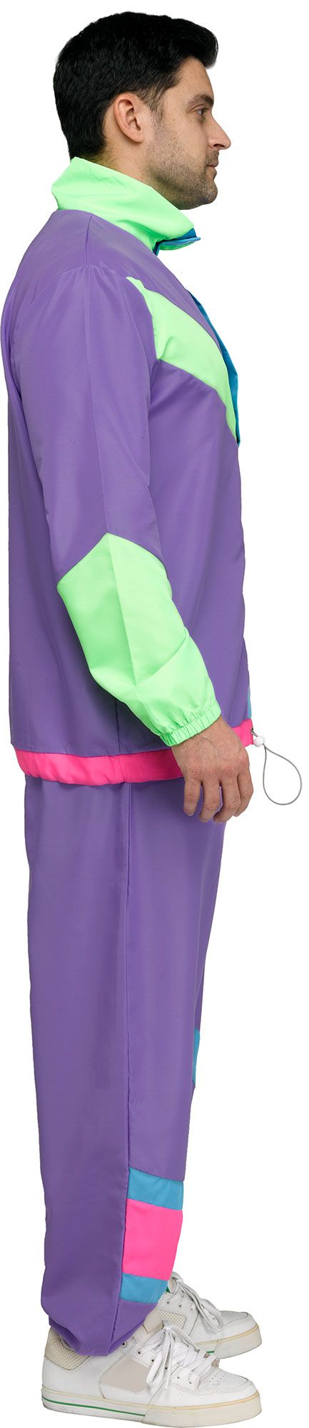 Hip 80's Retro Sweat Track Suit Adult Mens Costume Plus Size