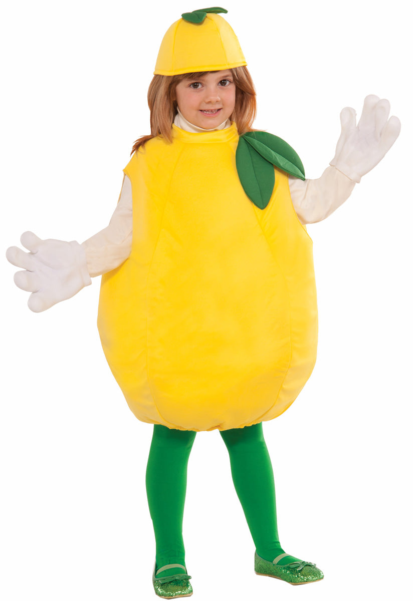 Lemon Yellow Food Child Plush Costume Medium