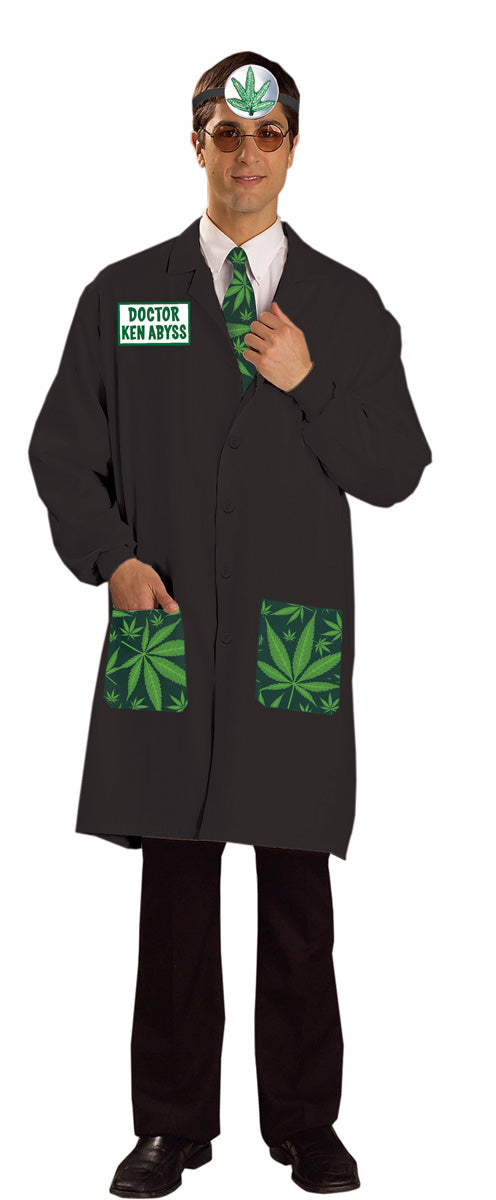Doctor Ken Abyss Cannabis Pot Head Adult Costume Size Standard