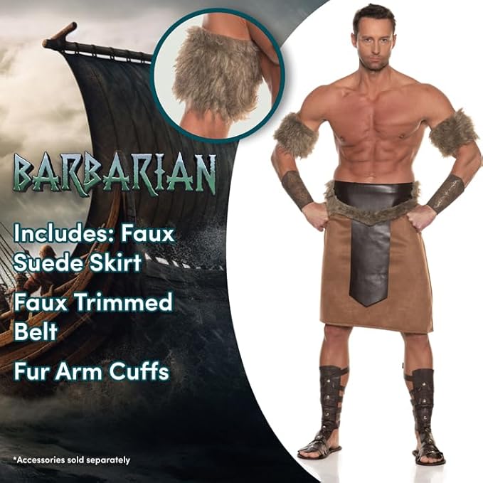 Men's Barbarian Cave Man Adult Costume Rugged Warrior