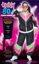 Load image into Gallery viewer, 80&#39;s Track Sweat Suit Adult Costume 1X 16-20
