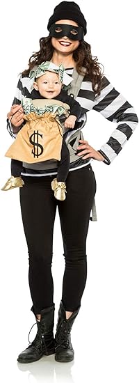 Robber and Money Bag Infant and Adult Matching Costume