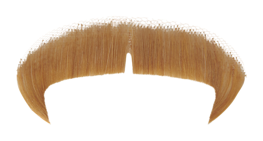 Blonde 100% Human Hair European Character Elegant Handlebar Mustache 2028