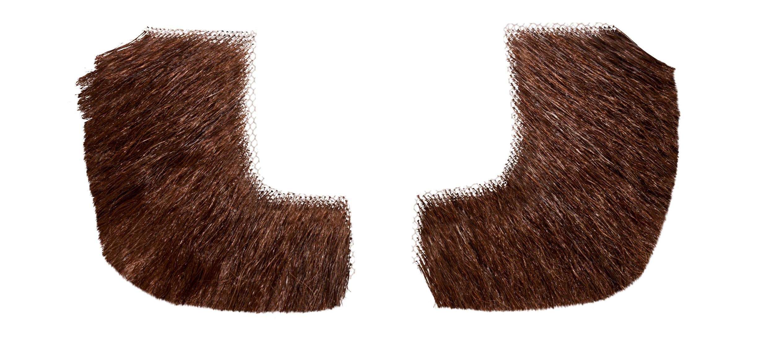 Medium Brown 100% Human Hair European Elegant Mutton Chop Sideburns 2019