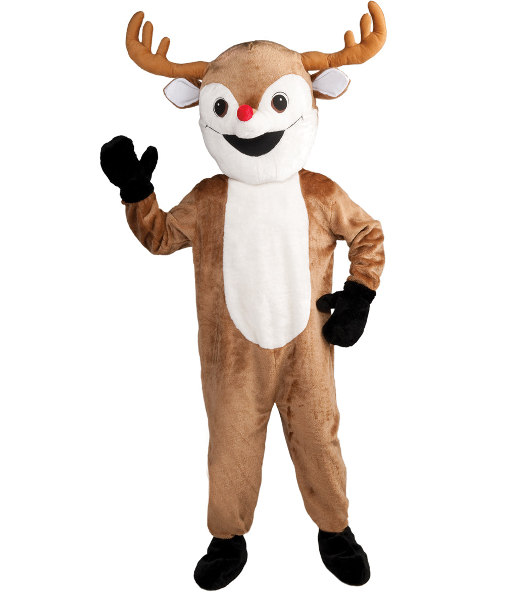 Deluxe Reindeer Christmas Mascot Adult Costume Size Standard