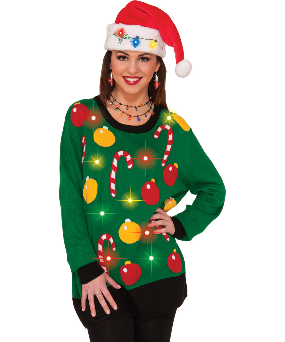 Christmas Light Bulb Necklace Light Up