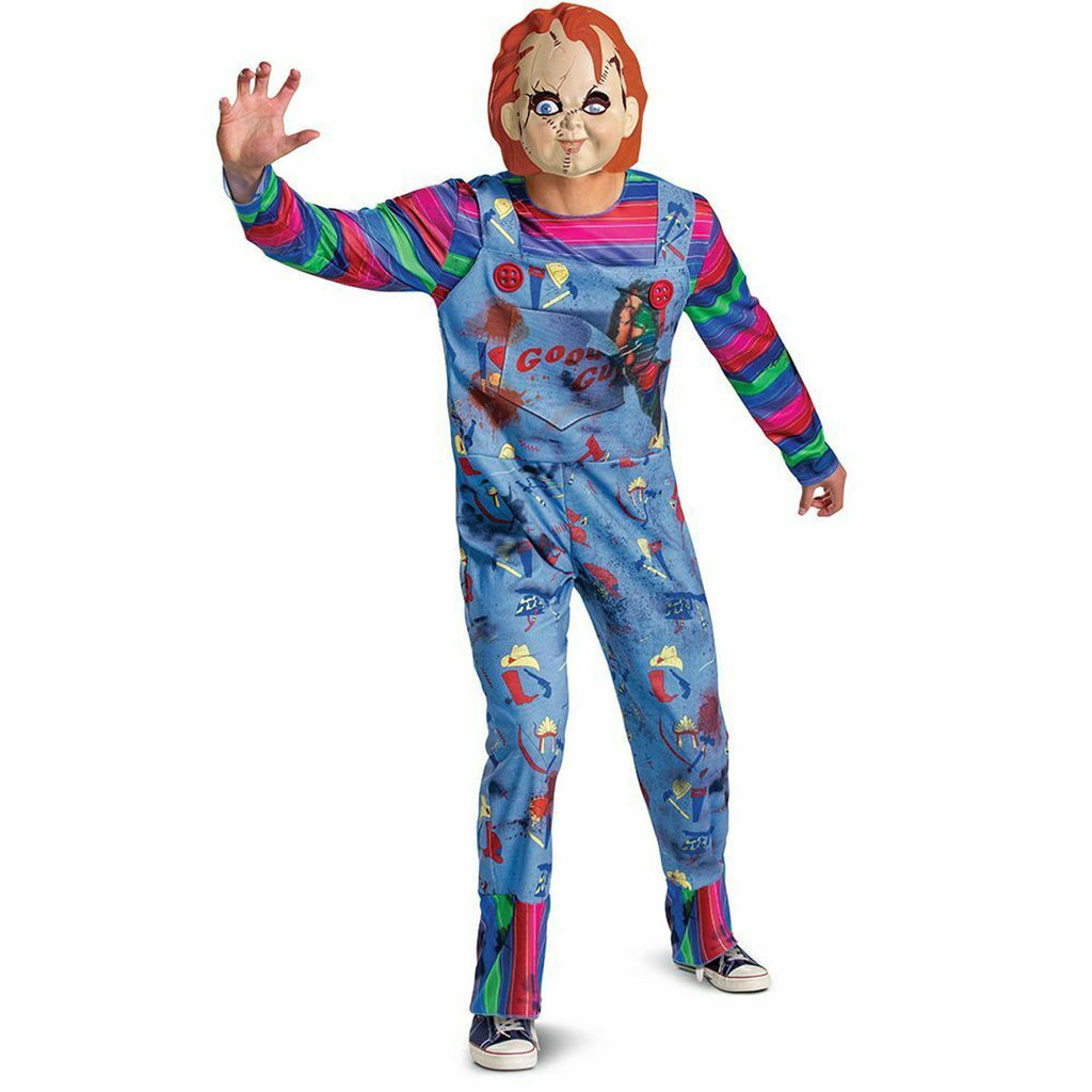 Childs Play Chucky Doll Overalls Deluxe Adult Costume XXL 50-52