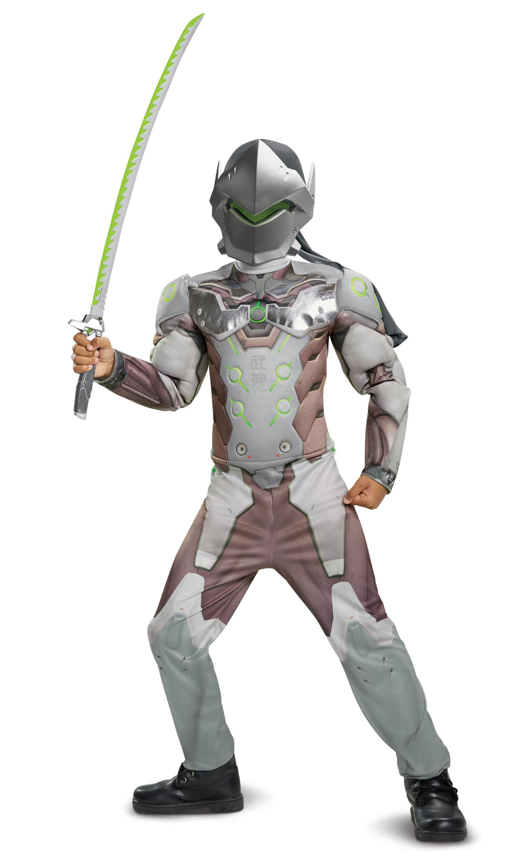 Genji Overwatch Ninja Muscle Child Costume X-Large 14-16
