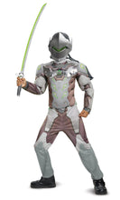 Load image into Gallery viewer, Genji Overwatch Ninja Muscle Child Costume X-Large 14-16
