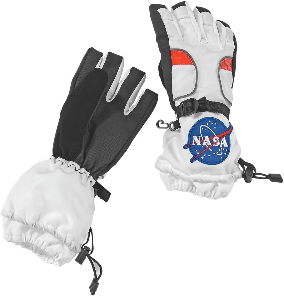 White NASA Astronaut Gloves Boys Large
