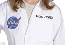 Load image into Gallery viewer, NASA Rocket Scientist Costume Lab Coat Size 8-10
