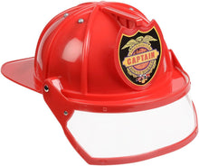 Load image into Gallery viewer, Firefighter Helmet with Movable Visor and Adjustable Headband Adult and Child
