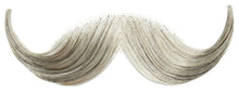 Load image into Gallery viewer, Light Grey Human Hair Handlebar Moustache 2013
