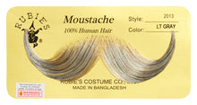 Load image into Gallery viewer, Light Grey Human Hair Handlebar Moustache 2013
