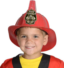 Load image into Gallery viewer, Red Firefighter Helmet with Lights and Sounds Child
