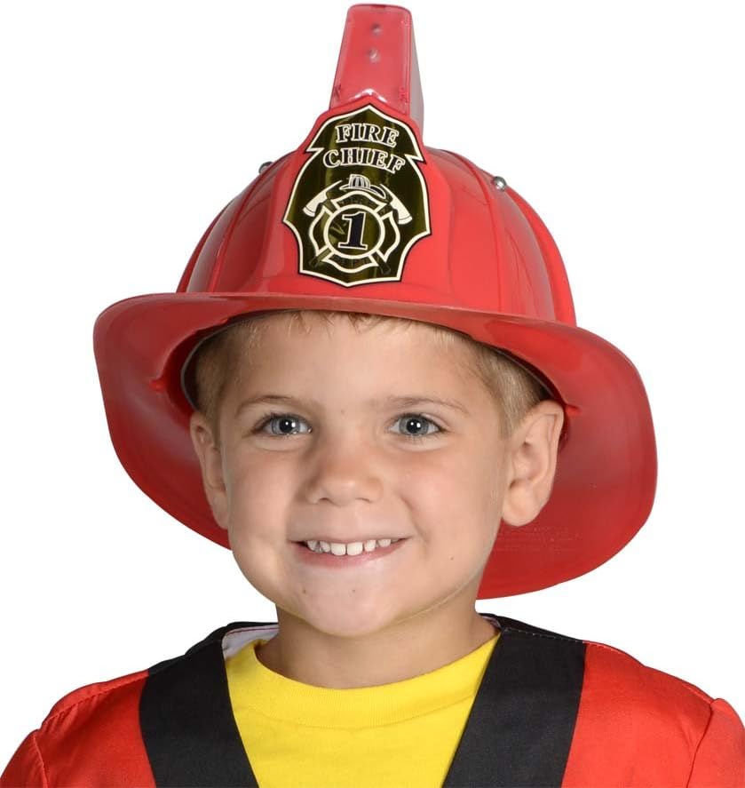 Red Firefighter Helmet with Lights and Sounds Child