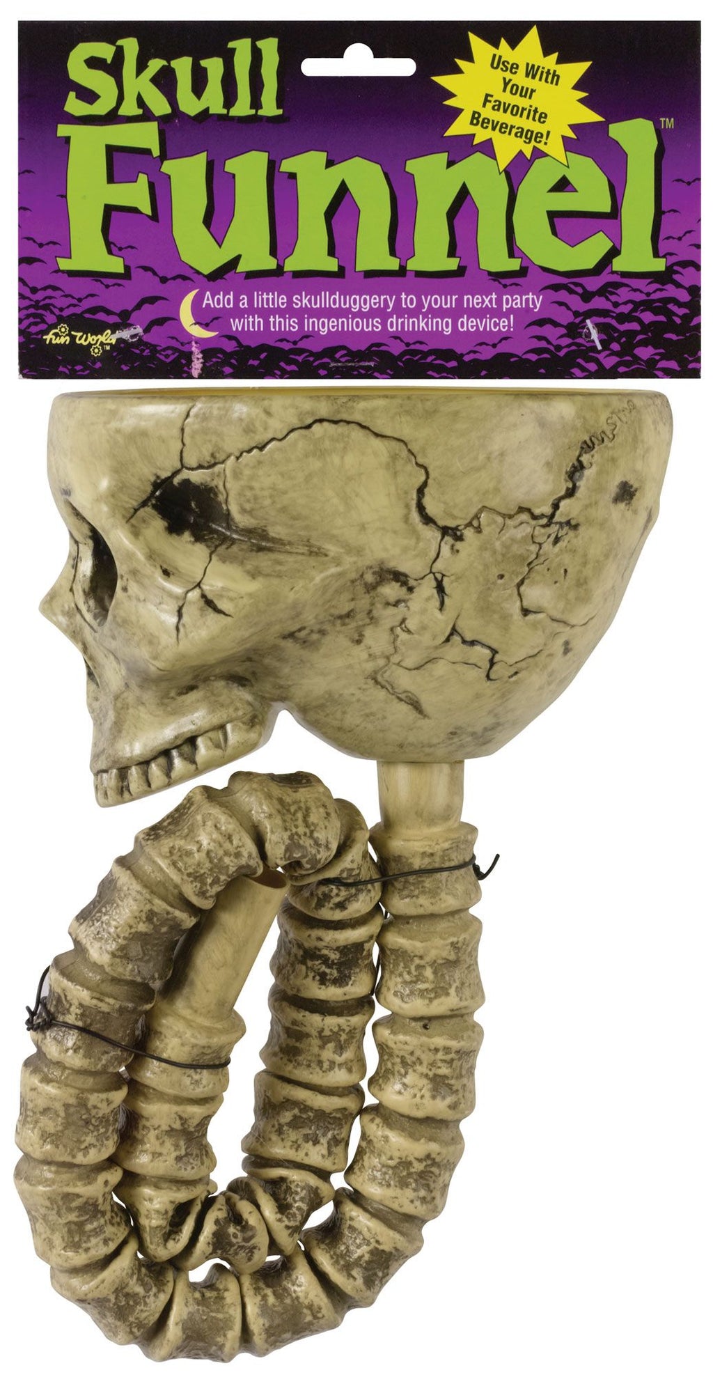 Skull Beer Funnel 33" Halloween Party Prop