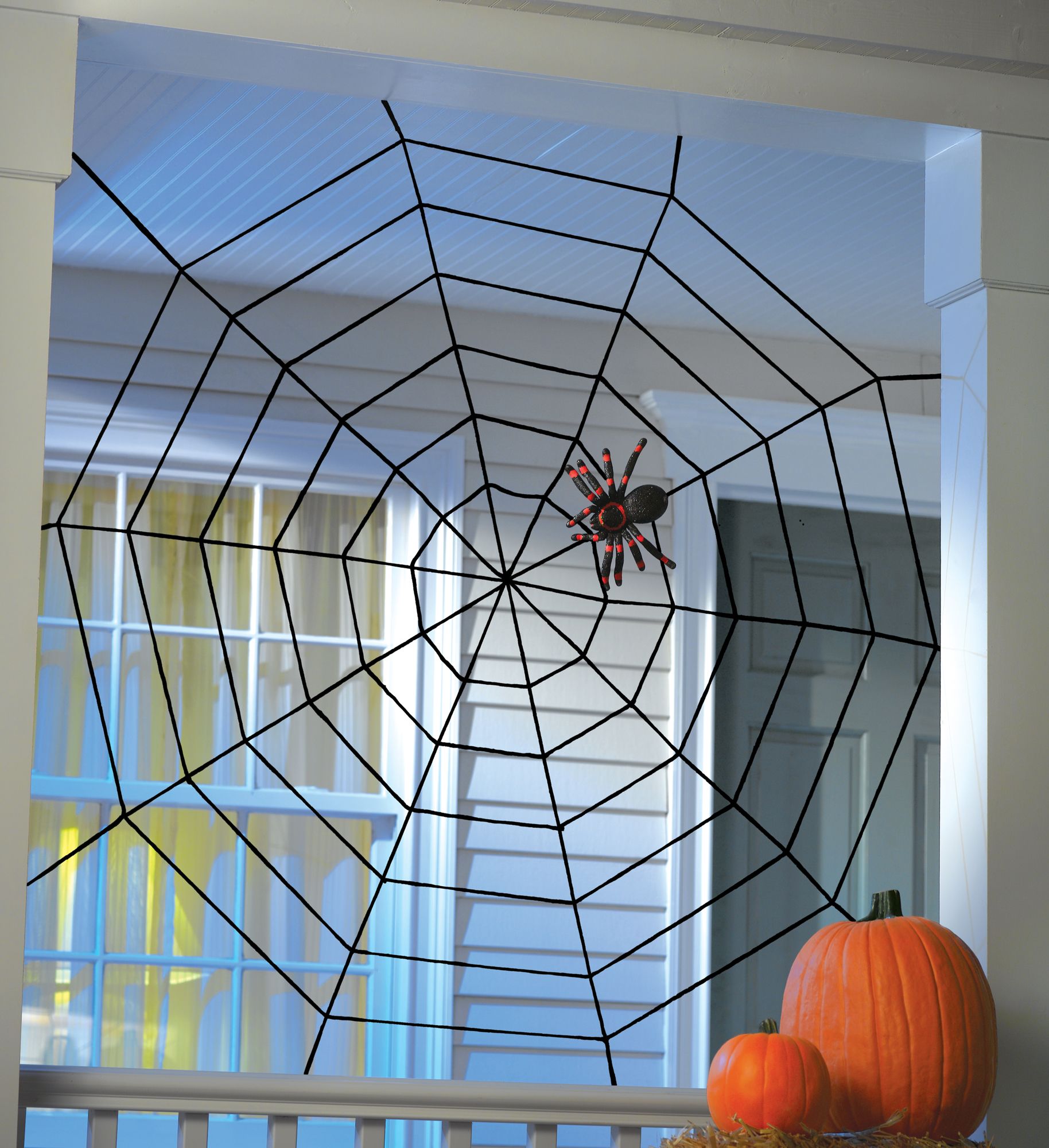5' Black Window Rope Spiderweb