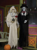 72" Hanging Bride and Groom Skeleton Halloween Decoration Haunted House Prop