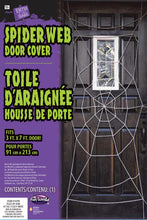 Load image into Gallery viewer, 7 Foot Black Spiderweb Door Rope Halloween Decoration
