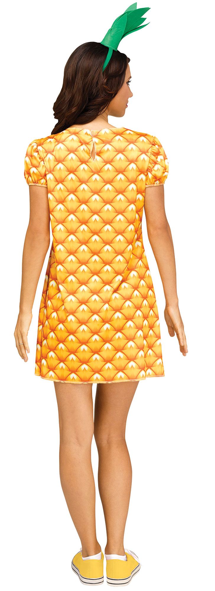 pineapple dress for women Pineapple Flirty Fruit Dress Adult Costume M/L 10-14 – HalloweenStore.com
