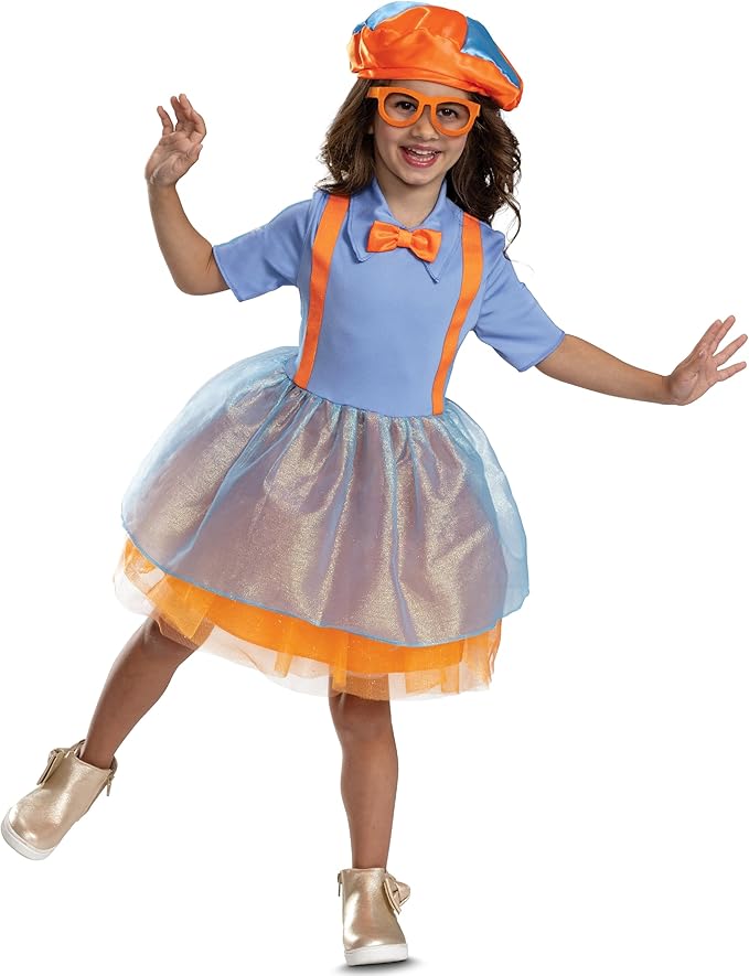 Blippi Dress Classic Toddler Girls Costume 4-6