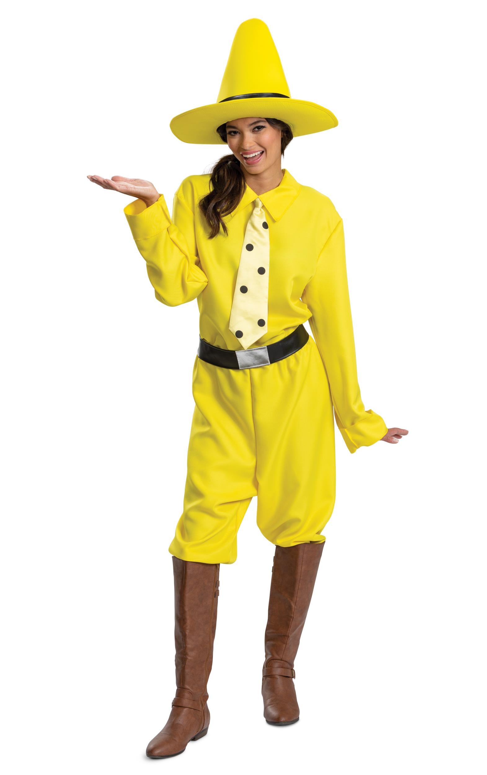 Man in Yellow Hat Curious George Costume Adult Small/Medium