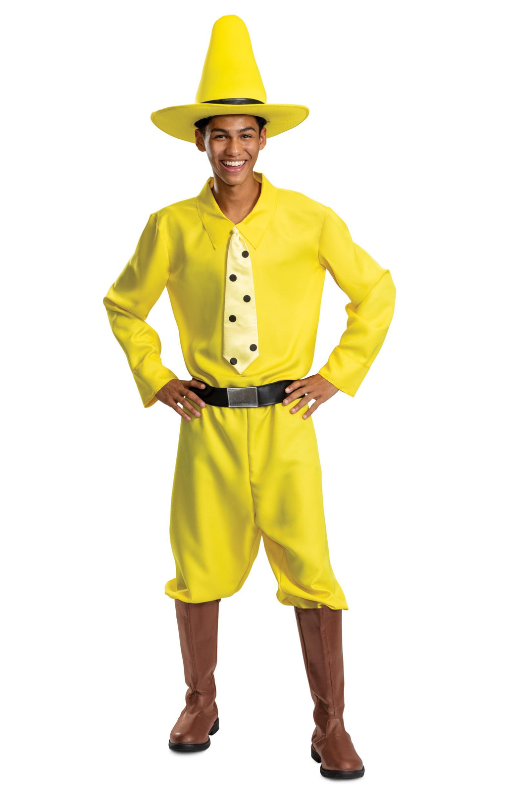 Man in Yellow Hat Curious George Costume Adult Small/Medium