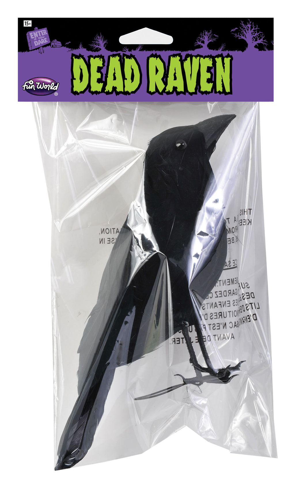Realistic Giant Black Raven Bird Prop
