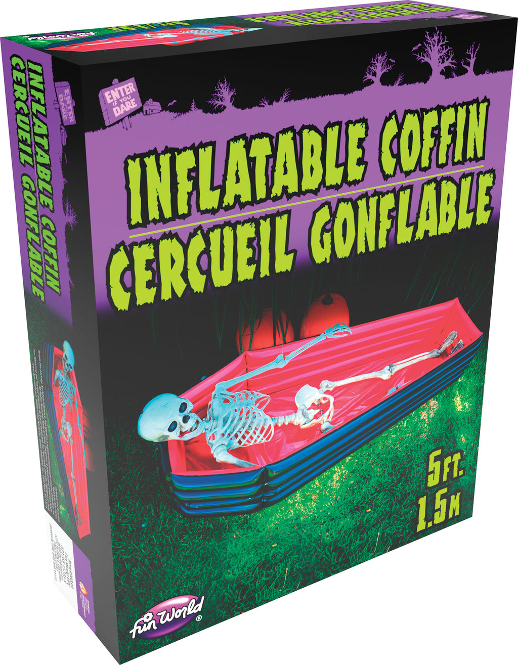 5ft. Inflatable Coffin Halloween Party Haunted House Decoration Prop