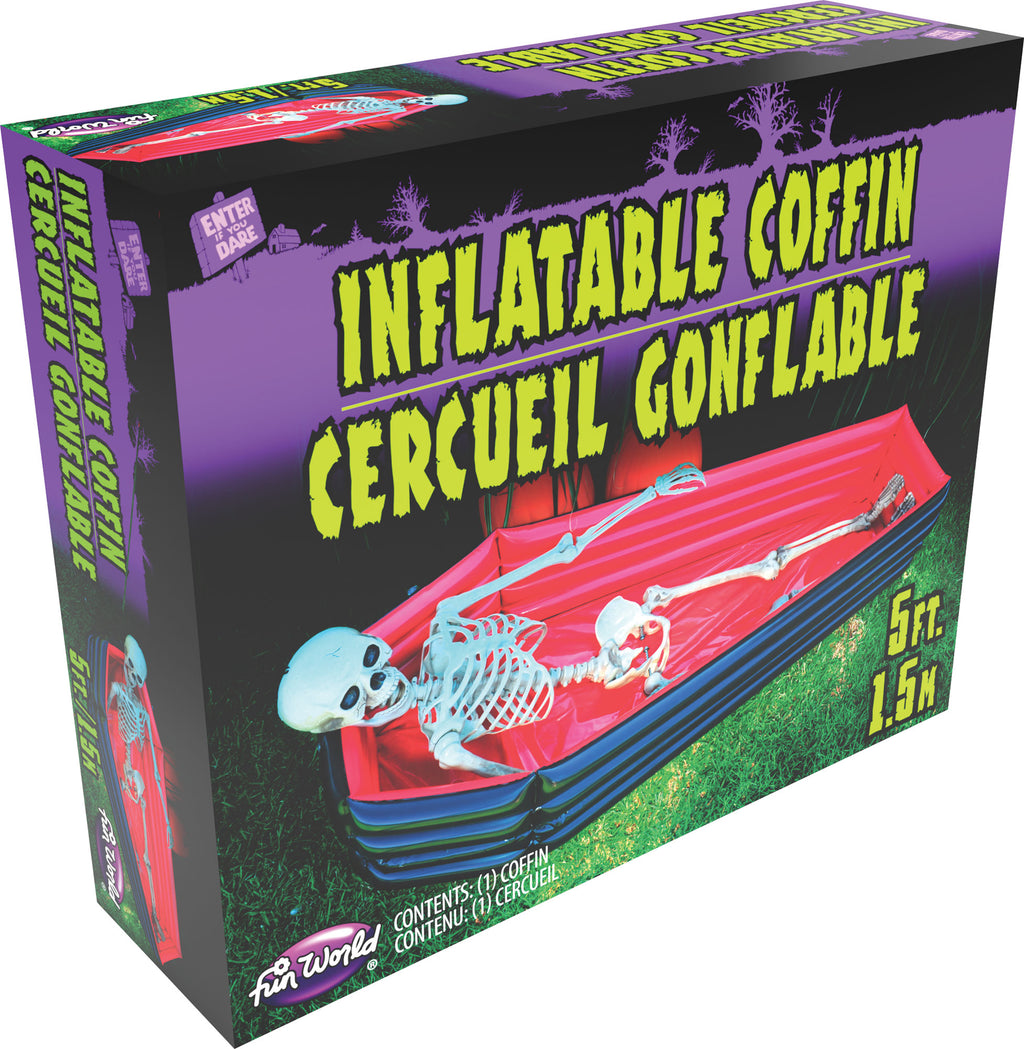 5ft. Inflatable Coffin Halloween Party Haunted House Decoration Prop