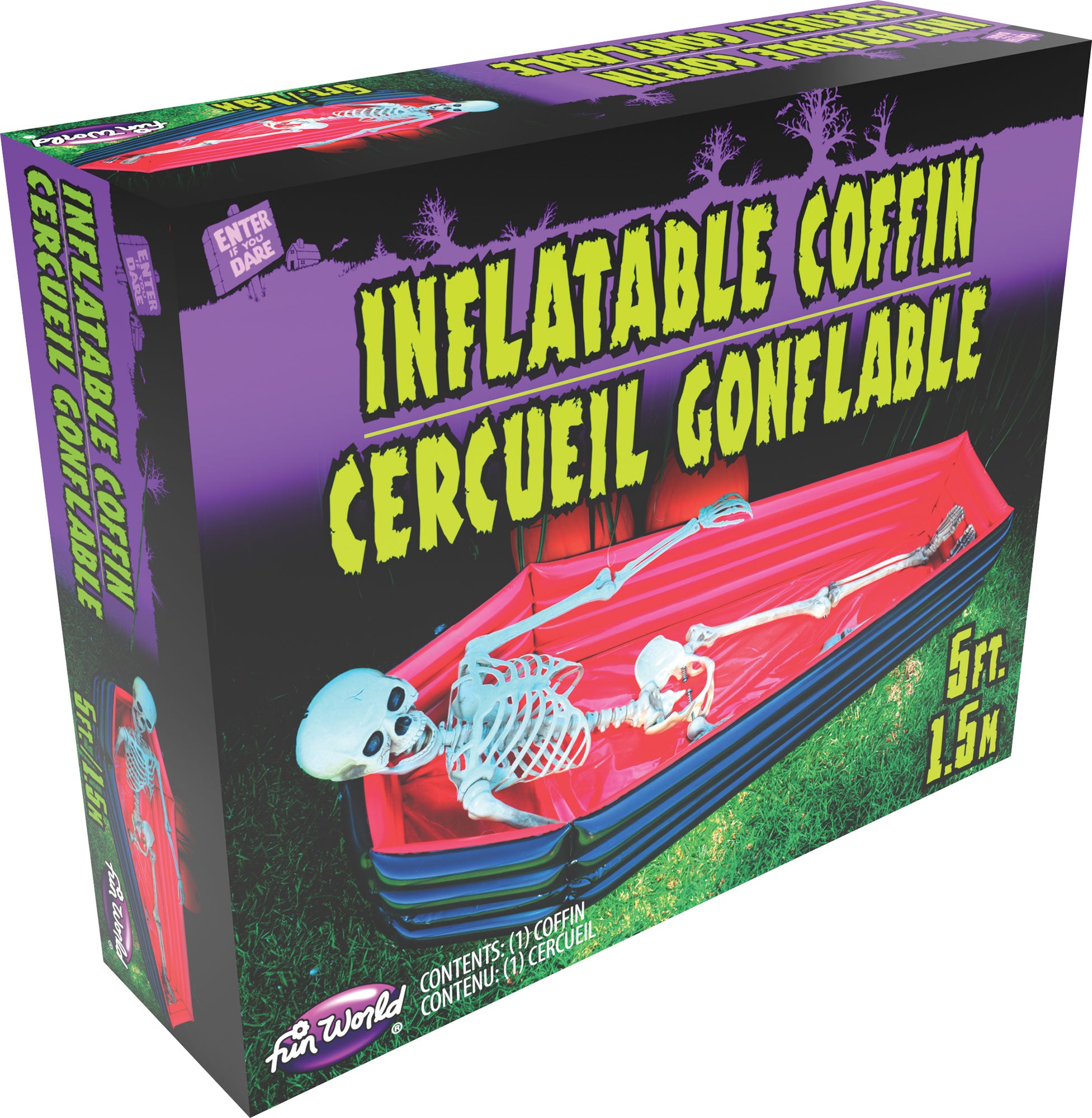 5ft. Inflatable Coffin Halloween Party Haunted House Decoration Prop