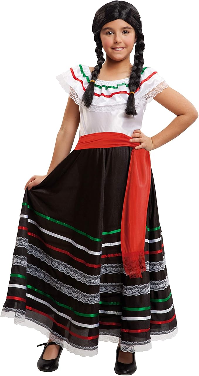Mexicana Senorita Spanish Girl Toddler Child Costume 3-4