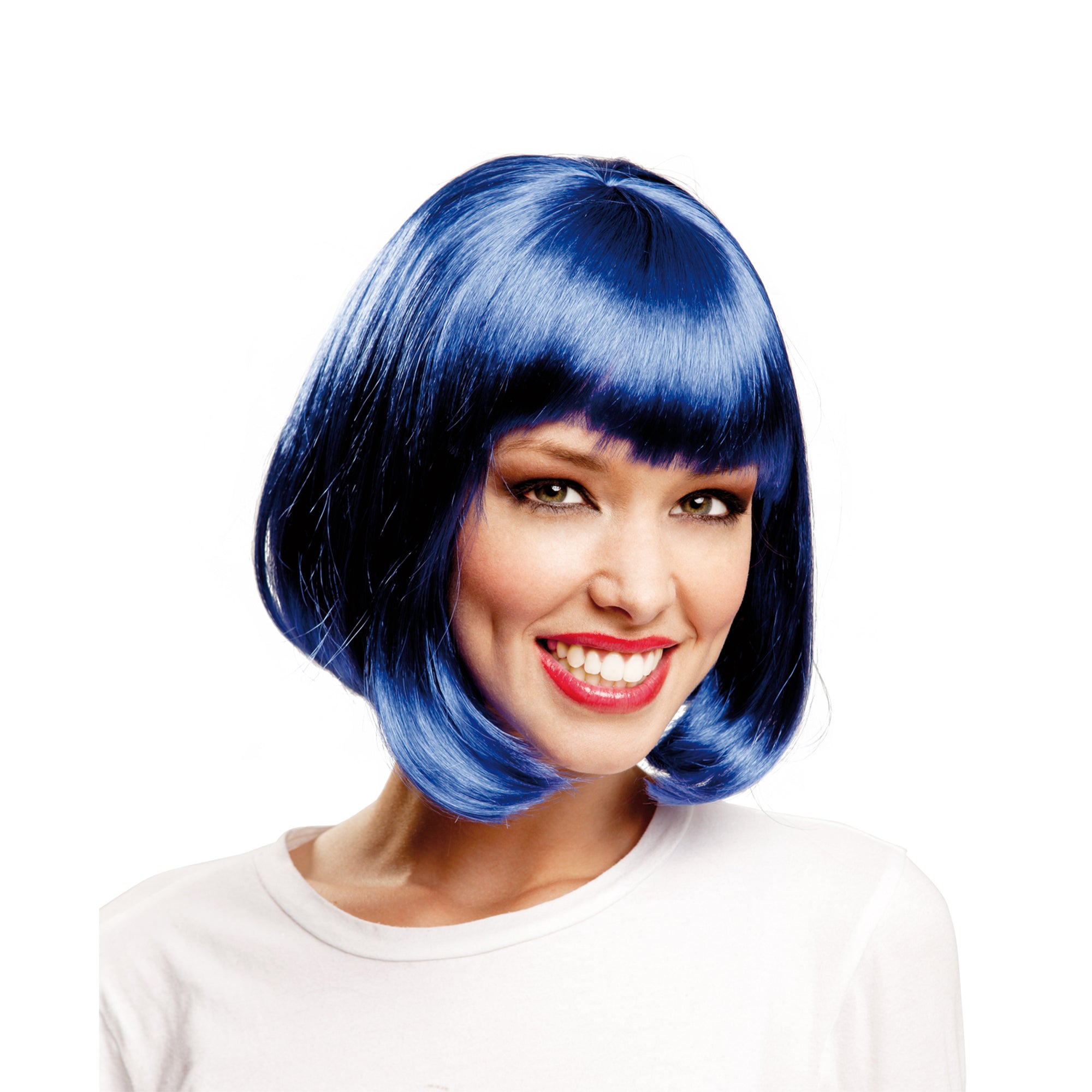 Short Blue Bob Deluxe Wig Halloween Costume Accessory