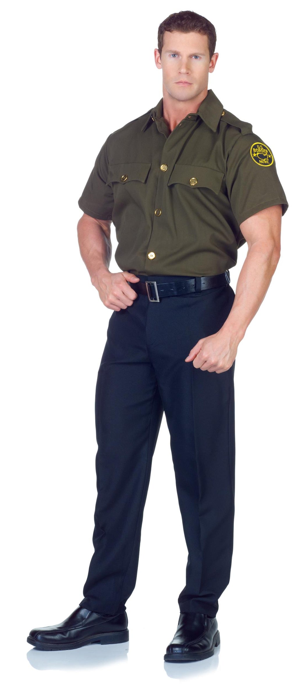 Border Patrol Brown Shirt Adult Costume Size X-Large