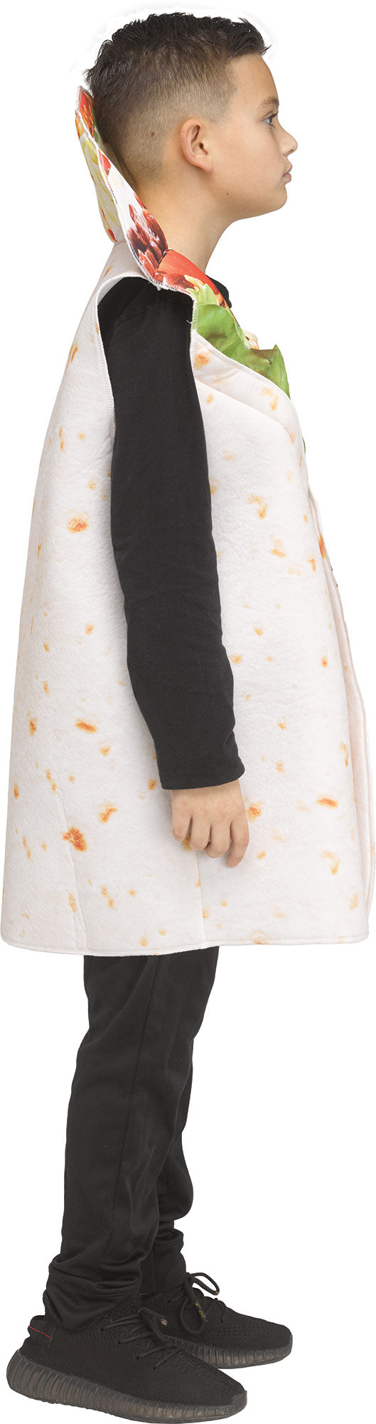 Festive Screen Print Burrito Child Mexican Food Costume