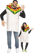 Load image into Gallery viewer, Festive Screen Print Burrito Adult Mexican Food Costume
