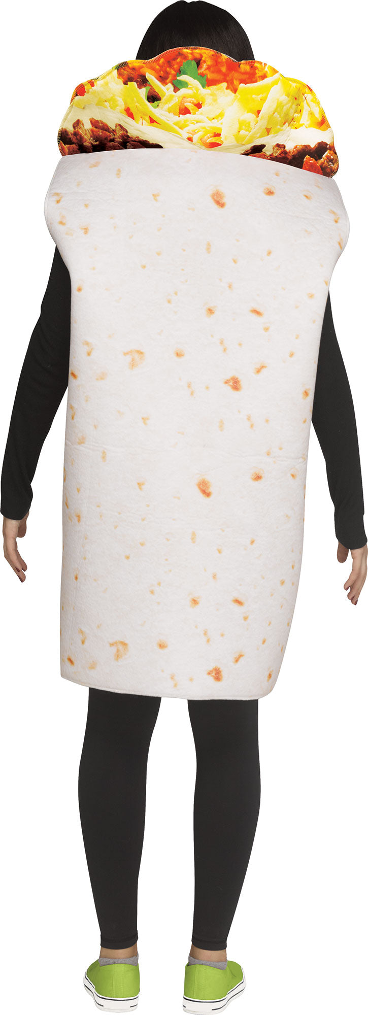 Festive Screen Print Burrito Adult Mexican Food Costume