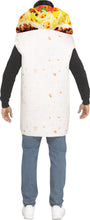 Load image into Gallery viewer, Festive Screen Print Burrito Adult Mexican Food Costume
