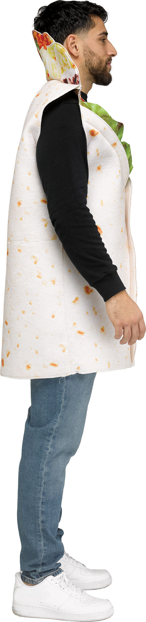 Festive Screen Print Burrito Adult Mexican Food Costume