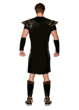 Load image into Gallery viewer, Roman Centurion Warrior Toga Black Adult Costume Size XXL
