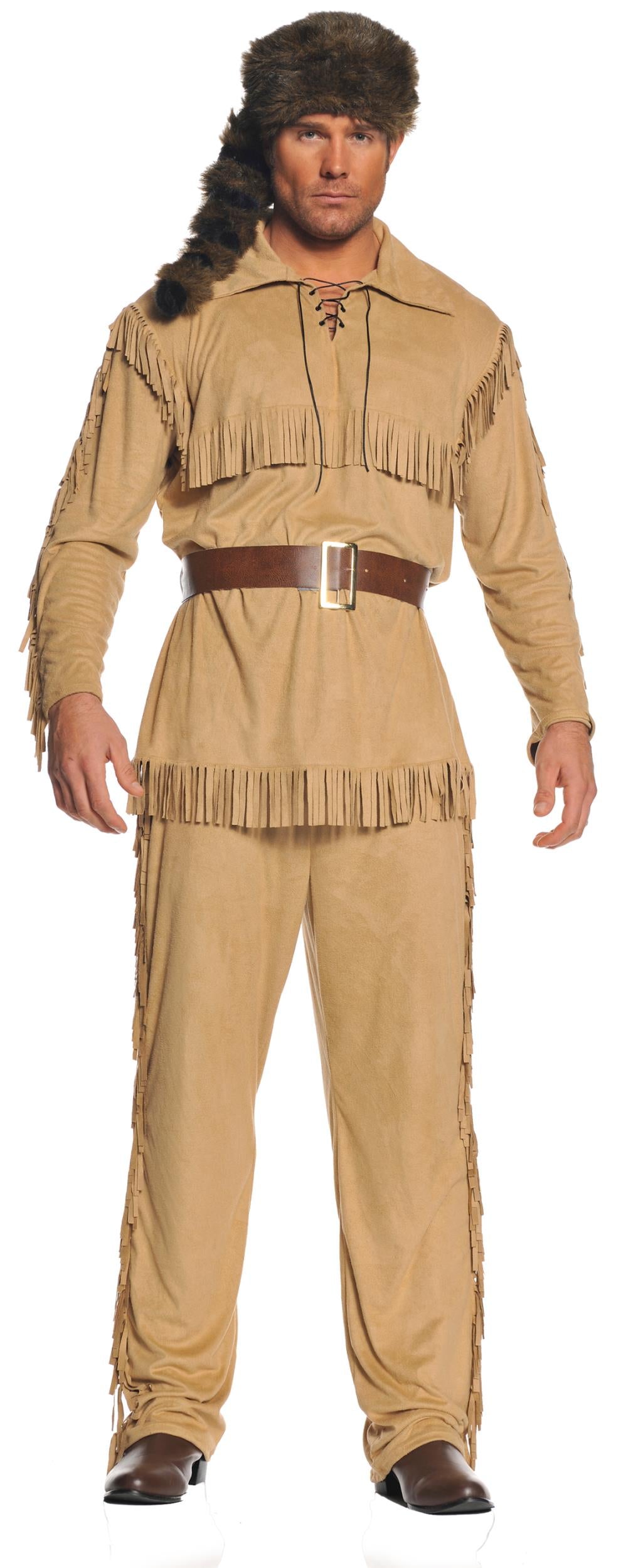 Frontier Man Davy Crockett Historic Adult Costume Size XXL