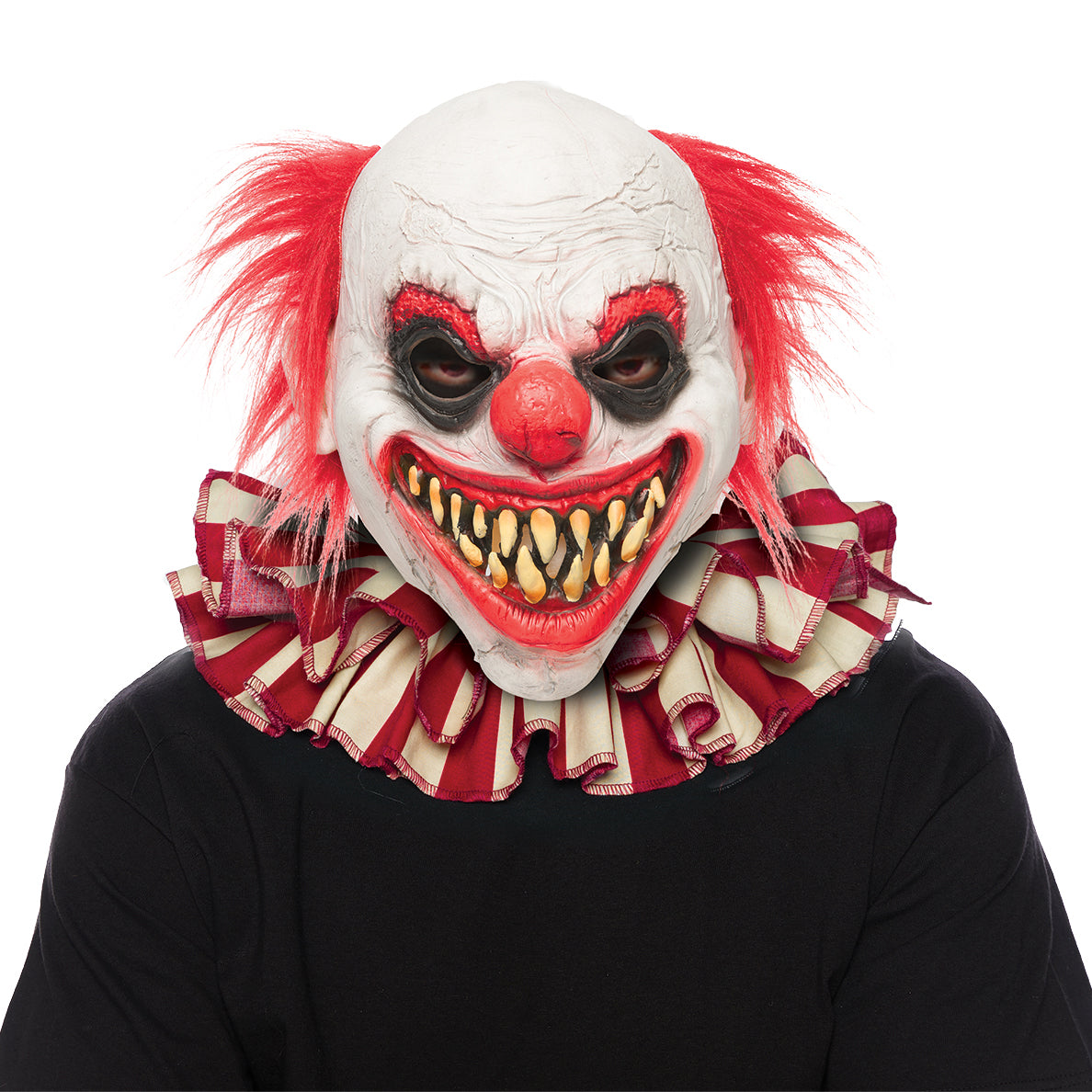Clown Red and White Collar Jester Adult Accessory