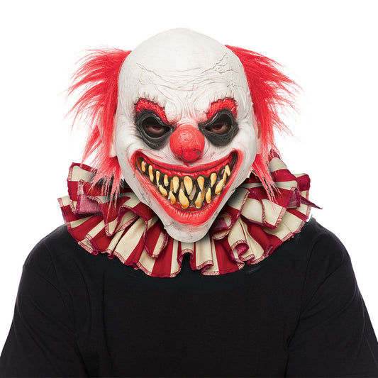 Clown Red and White Collar Jester Adult Accessory